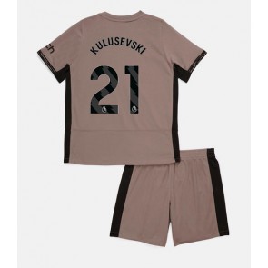 Tottenham Hotspur Dejan Kulusevski #21 Replica Third Stadium Kit for Kids 2023-24 Short Sleeve (+ pants)